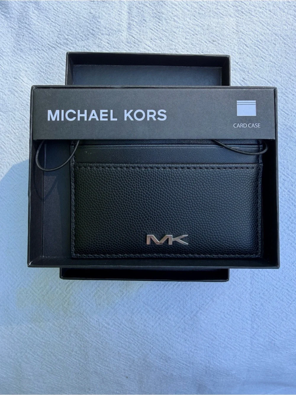 Michael Kors Malone Black Leather Card Case – NWT with Box